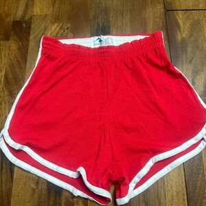 Red sport shorts